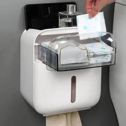 The Blissful Bath Badezimmer-Taschentuch-Organizer zur Wandmontage – Wasserdichte Aufbewahrungslösung für das Badezimmer