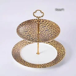 Feast u0026 Flair Küche & Esszimmer-Tee- und Kaffeeservice aus Knochenporzellan mit Leopardenmuster – elegantes Trinkgeschirr aus Porzellan