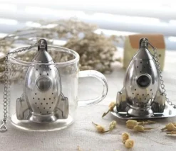 The Cozy Mug Küche & Esszimmer-Tee-Ei aus Edelstahl – Raketenförmiger Filter