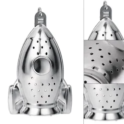 The Cozy Mug Küche & Esszimmer-Tee-Ei aus Edelstahl – Raketenförmiger Filter