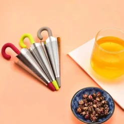 Brew Bliss Küche & Esszimmer-Tee-Ei aus Edelstahl – Teesieb im Regenschirm-Design