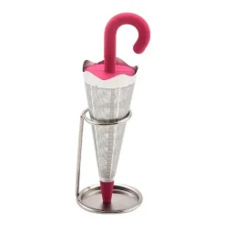 Brew Bliss Küche & Esszimmer-Tee-Ei aus Edelstahl – Teesieb im Regenschirm-Design