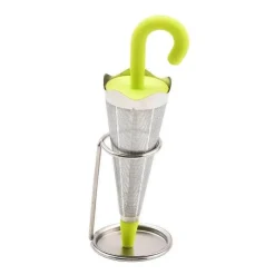 Brew Bliss Küche & Esszimmer-Tee-Ei aus Edelstahl – Teesieb im Regenschirm-Design