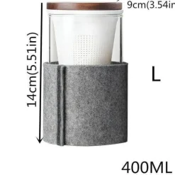 The Cozy Mug Küche & Esszimmer-Tee-Ei aus Glas mit Holzdeckel – Kreatives Brühwerkzeug