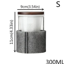 The Cozy Mug Küche & Esszimmer-Tee-Ei aus Glas mit Holzdeckel – Kreatives Brühwerkzeug