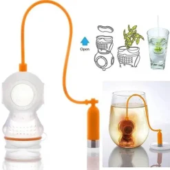 Tom Küche & Esszimmer-Tee-Ei aus Silikon – Taucher-Design für losen Kräutertee