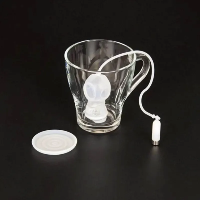 Tom Küche & Esszimmer-Tee-Ei aus Silikon – Taucher-Design für losen Kräutertee
