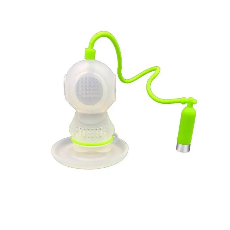 Tom Küche & Esszimmer-Tee-Ei aus Silikon – Taucher-Design für losen Kräutertee