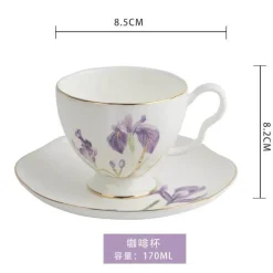 Feast u0026 Flair Küche & Esszimmer-Teegeschirr-Set mit Blumenmuster – Teekanne, Tassen, Untertassen, Zucker, Milchbehälter, Vase, Teller