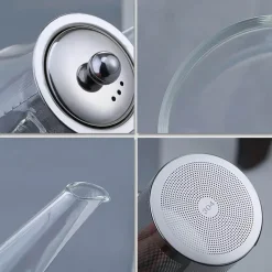 Plates u0026 More Küche & Esszimmer-Teekanne aus Glas – Oolong-Kräutertee-Kaffeemaschine