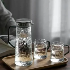 Plates u0026 More Küche & Esszimmer-Teekanne aus grauem Bernstein – hitzebeständiger Wasserkrug mit Griff