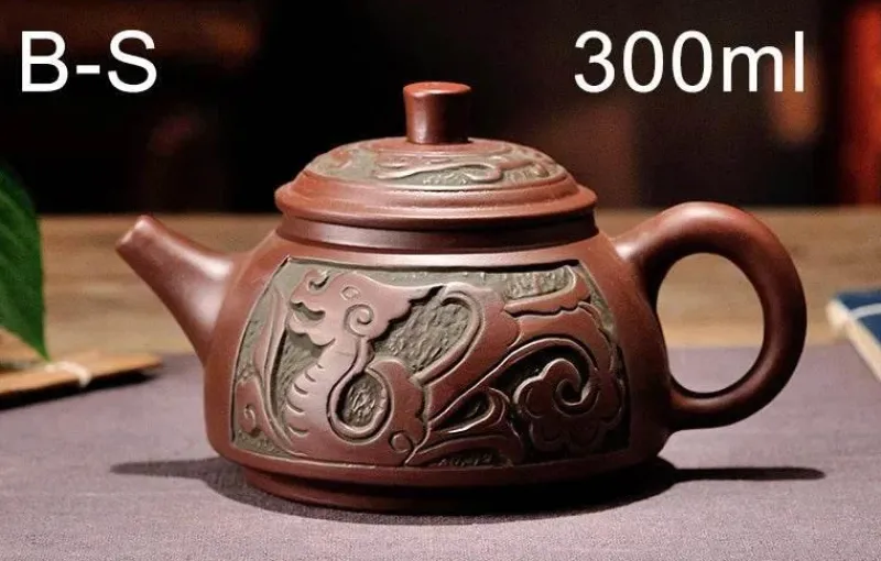 Plates u0026 More Küche & Esszimmer-Teekannen-Set aus Yixing-Bronze – Antiker lila Schlamm, 300 ml, 550 ml