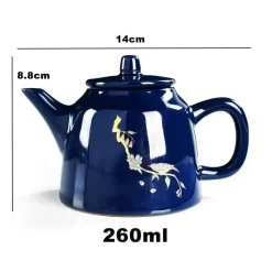 Plates u0026 More Küche & Esszimmer-Teekannen-Set aus Yixing-Ton – Edler blauer Porzellankessel, Kaffee-Samowar