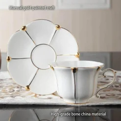 Feast u0026 Flair Küche & Esszimmer-Teeservice aus Bone China – Elegante Kaffeekanne aus Porzellan, Milchkännchen, Zuckerdose