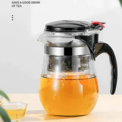 Plates u0026 More Küche & Esszimmer-Teeservice aus Glas – 900 ml Wasserkocher mit Teesieb und Gaiwan-Kännchen