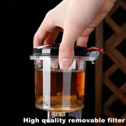 Plates u0026 More Küche & Esszimmer-Teeservice aus Glas – 900 ml Wasserkocher mit Teesieb und Gaiwan-Kännchen