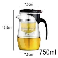 Plates u0026 More Küche & Esszimmer-Teeservice aus Glas – 900 ml Wasserkocher mit Teesieb und Gaiwan-Kännchen