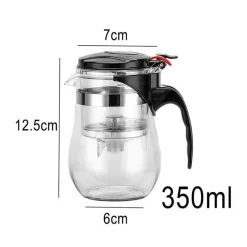 Plates u0026 More Küche & Esszimmer-Teeservice aus Glas – 900 ml Wasserkocher mit Teesieb und Gaiwan-Kännchen