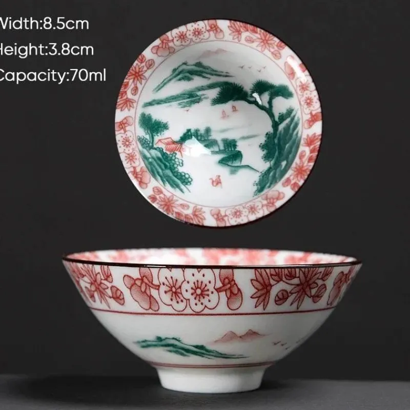 Plates u0026 More Küche & Esszimmer-Teetasse aus Keramik – Sake-Tasse aus blau-weißem Porzellan