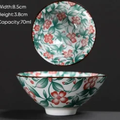 Plates u0026 More Küche & Esszimmer-Teetasse aus Keramik – Sake-Tasse aus blau-weißem Porzellan