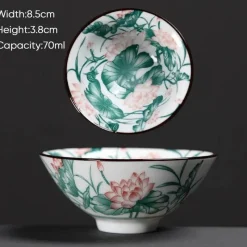 Plates u0026 More Küche & Esszimmer-Teetasse aus Keramik – Sake-Tasse aus blau-weißem Porzellan