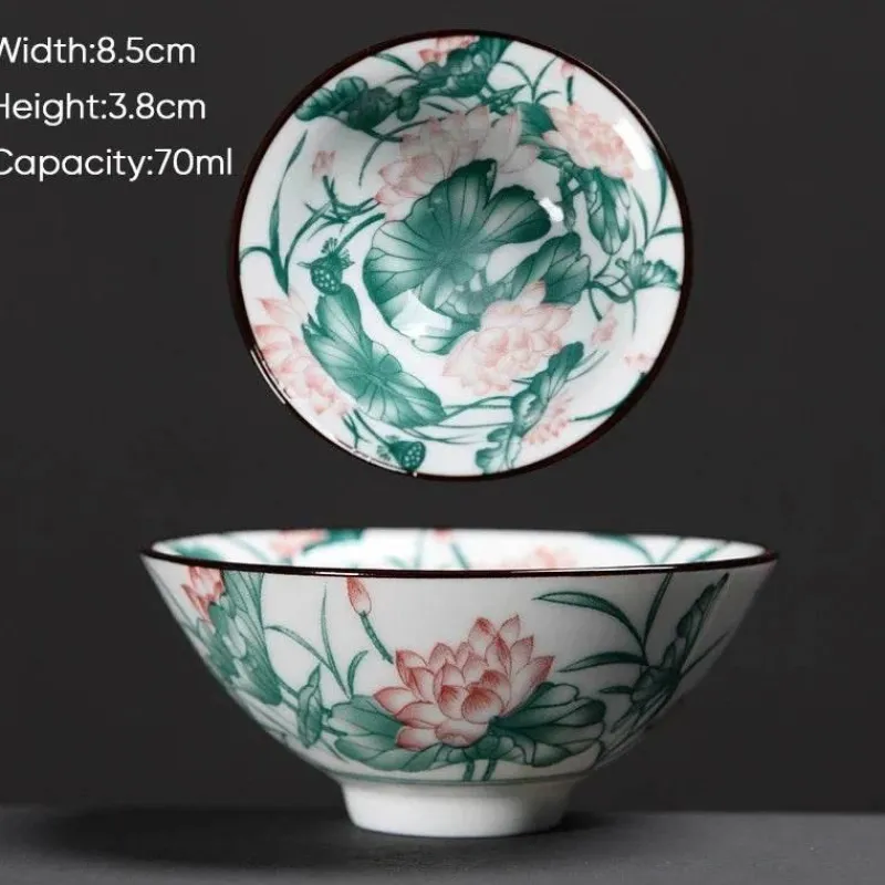 Plates u0026 More Küche & Esszimmer-Teetasse aus Keramik – Sake-Tasse aus blau-weißem Porzellan