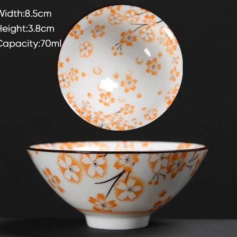 Plates u0026 More Küche & Esszimmer-Teetasse aus Keramik – Sake-Tasse aus blau-weißem Porzellan