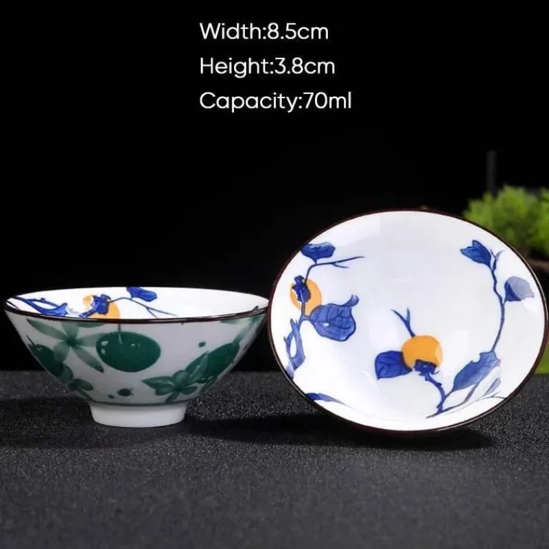 Plates u0026 More Küche & Esszimmer-Teetasse aus Keramik – Sake-Tasse aus blau-weißem Porzellan