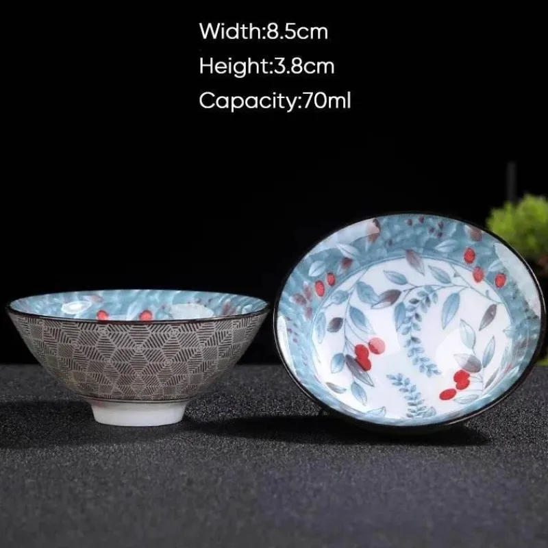 Plates u0026 More Küche & Esszimmer-Teetasse aus Keramik – Sake-Tasse aus blau-weißem Porzellan