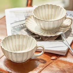 Plates u0026 More Küche & Esszimmer-Teetassen-Set aus Keramik – Stilvolles Kaffee- und Zitronenteegeschirr