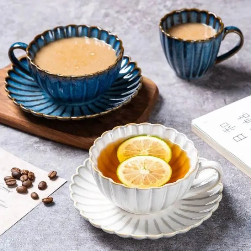Plates u0026 More Küche & Esszimmer-Teetassen-Set aus Keramik – Stilvolles Kaffee- und Zitronenteegeschirr