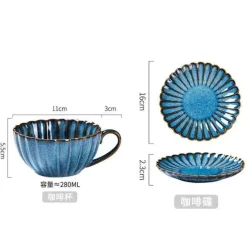 Plates u0026 More Küche & Esszimmer-Teetassen-Set aus Keramik – Stilvolles Kaffee- und Zitronenteegeschirr