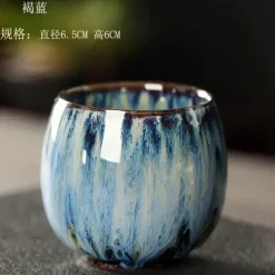 Plates u0026 More Küche & Esszimmer-Teetassen-Set aus Keramik – Kung-Fu-Tassen aus Porzellan im Eierstil