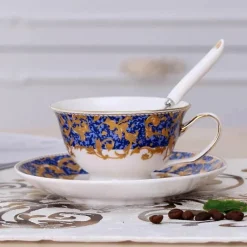 Feast u0026 Flair Küche & Esszimmer-Teetassen-Set aus Keramik – elegante Kaffeetassen aus britischem Porzellan, 200 ml