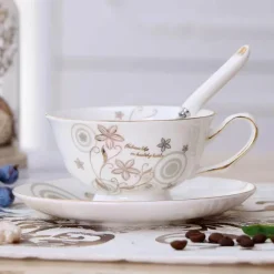 Feast u0026 Flair Küche & Esszimmer-Teetassen-Set aus Keramik – elegante Kaffeetassen aus britischem Porzellan, 200 ml