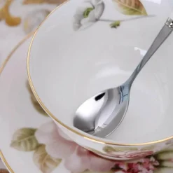 Feast u0026 Flair Küche & Esszimmer-Teetassen-Set aus Keramik – elegante Kaffeetassen aus britischem Porzellan, 200 ml