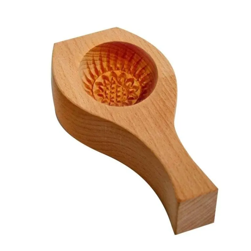 The Culinary Kit Küche & Esszimmer-Teigtaschenformer aus Holz – Mondförmige Form für selbstgemachte Teigtaschen