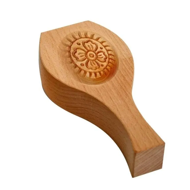 The Culinary Kit Küche & Esszimmer-Teigtaschenformer aus Holz – Mondförmige Form für selbstgemachte Teigtaschen