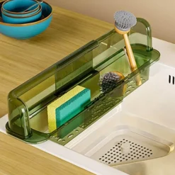 The Culinary Kit Küche & Esszimmer-Teleskop-Aufbewahrungsregal für die Küchenspüle – spritzwassergeschützter Organizer