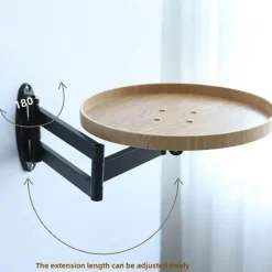 The Decor Haven Gadgets Für Zuhause-Teleskop-Couchtisch zur Wandmontage – platzsparender Mini-Tisch