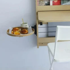 The Decor Haven Gadgets Für Zuhause-Teleskop-Couchtisch zur Wandmontage – platzsparender Mini-Tisch