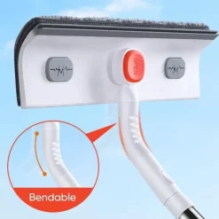 The Blissful Bath Badezimmer-Teleskop-Fensterschaberbürste – verstellbarer Reiniger mit langem Griff