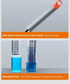 The Blissful Bath Badezimmer-Teleskop-Fensterschaberbürste – verstellbarer Reiniger mit langem Griff