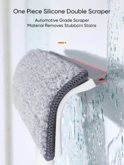 The Blissful Bath Badezimmer-Teleskop-Fensterschaberbürste – verstellbarer Reiniger mit langem Griff