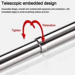 Room to Spare Aufbewahrung Und Organisation-Teleskop-Garderobenstange aus Edelstahl zum Aufhängen von Kleidung und Vorhängen