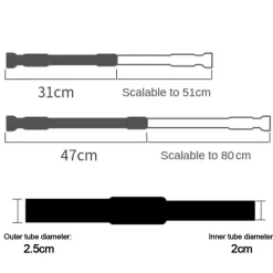 Room to Spare Aufbewahrung Und Organisation-Teleskop-Garderobenstange aus Edelstahl zum Aufhängen von Kleidung und Vorhängen