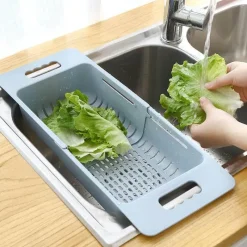 The Culinary Kit Küche & Esszimmer-Teleskop-Spülbeckenkorb - Verstellbares Obstsieb