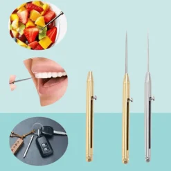 Tranquil Touch Männerpflege|Frauenpflege-Teleskop-Zahnstocher-Schlüsselanhänger – Titan Pick Gadget Tool