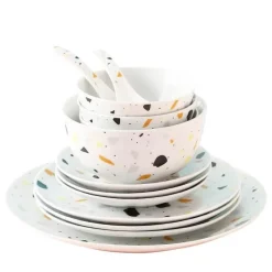 Elegance at the Table Küche & Esszimmer-Terrazzo-Keramik-Geschirrset – Moderne Geschirrkollektion