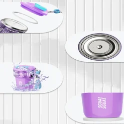 The Outdoor Vault Camping-Werkzeuge|Outdoor-Artikel-Thermosbecher aus Edelstahl mit digitalem Pixel-Design – intelligenter isolierter Reisebecher